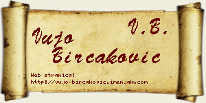 Vujo Birčaković vizit kartica